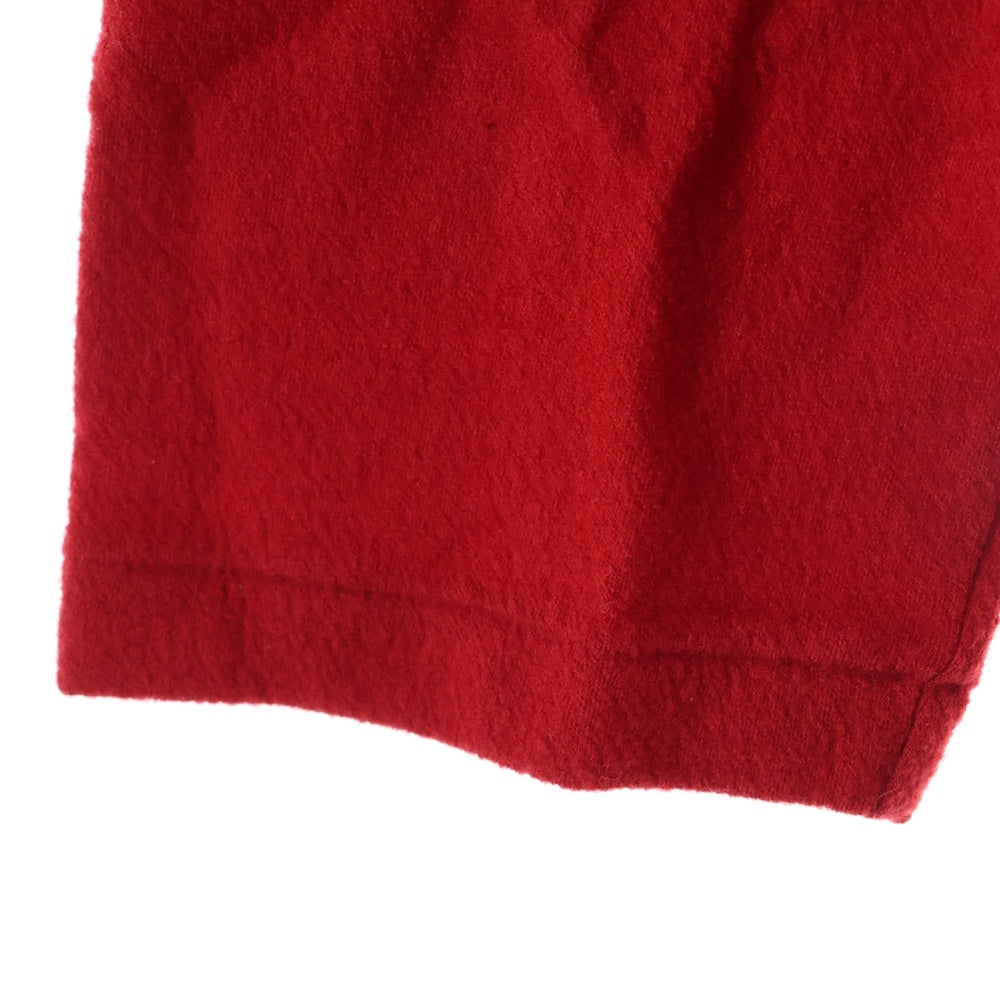 Yohji Yamamoto POUR HOMME(ヨウジヤマモト プールオム) 21AW ウール エアー天竺 丸首長袖ニットソー レッド Tシャツ/セーター HX-T04-170