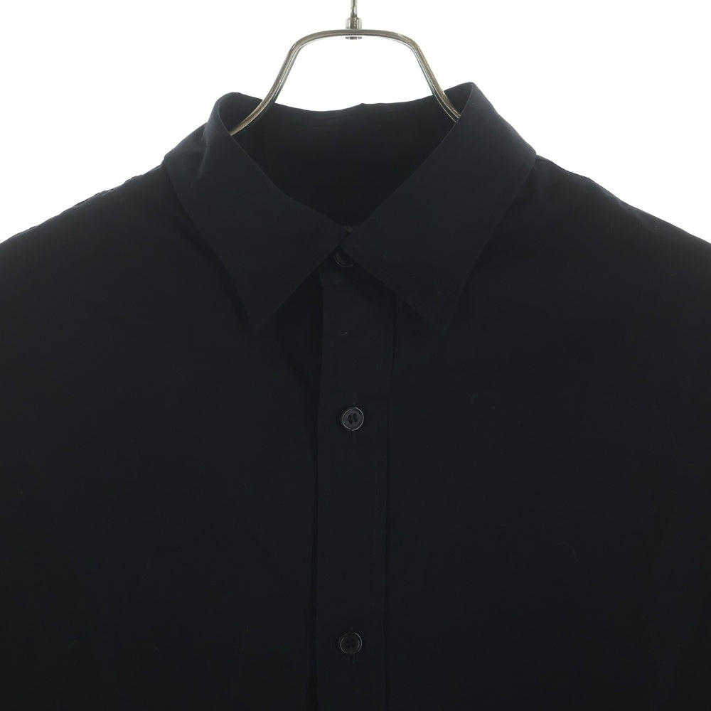 Yohji Yamamoto POUR HOMME(ヨウジヤマモト プールオム) 22SS ダリア刺繍 長袖シャツ HG-B90-034 ブラック