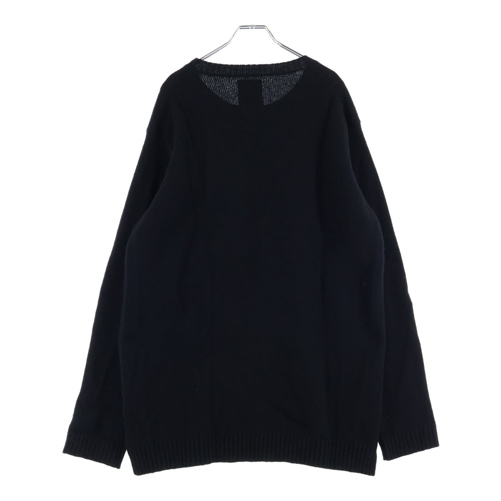 BLACK Scandal Yohji Yamamoto(ブラックスキャンダルヨウジヤマモト) 18AW 蜘蛛の巣クルーネックセーター ブラック HV-K06-189