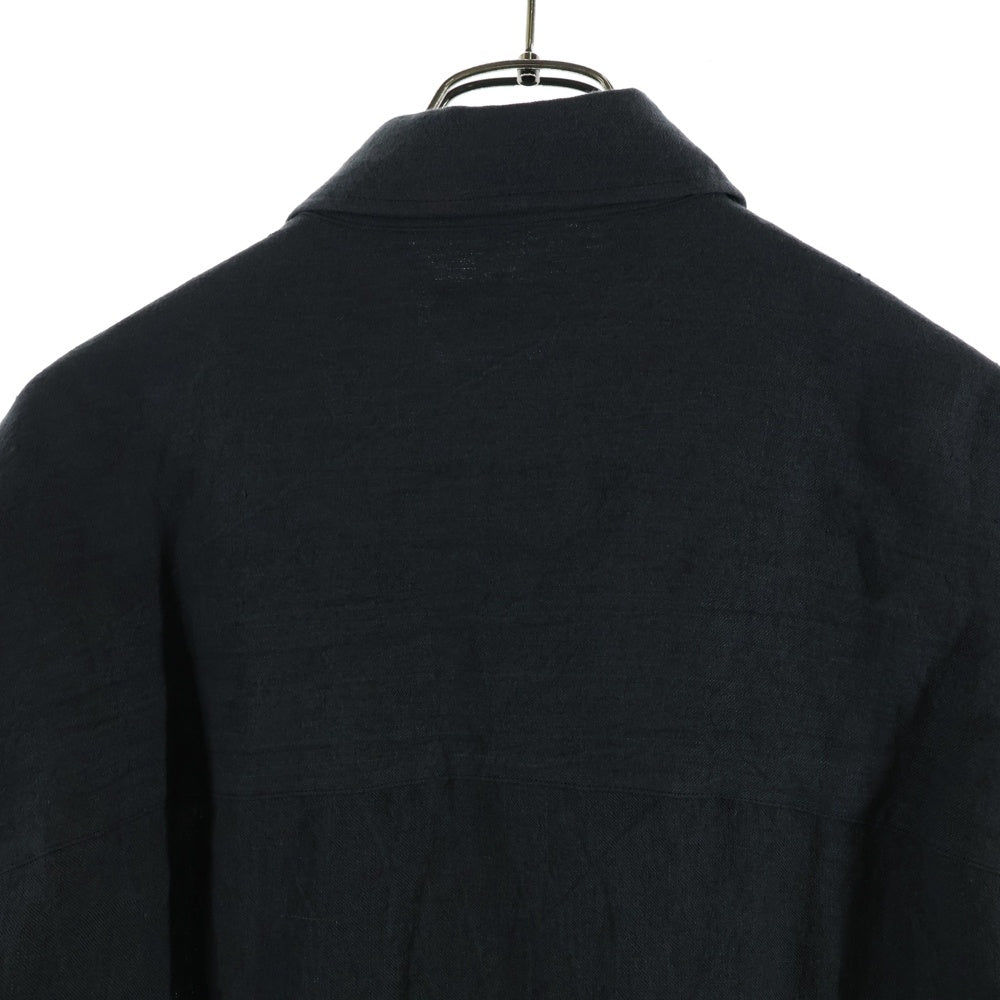Yohji Yamamoto POUR HOMME(ヨウジヤマモト プールオム) 22SS リネン トッパー ロングシャツ HG-Y60-336 チャコール