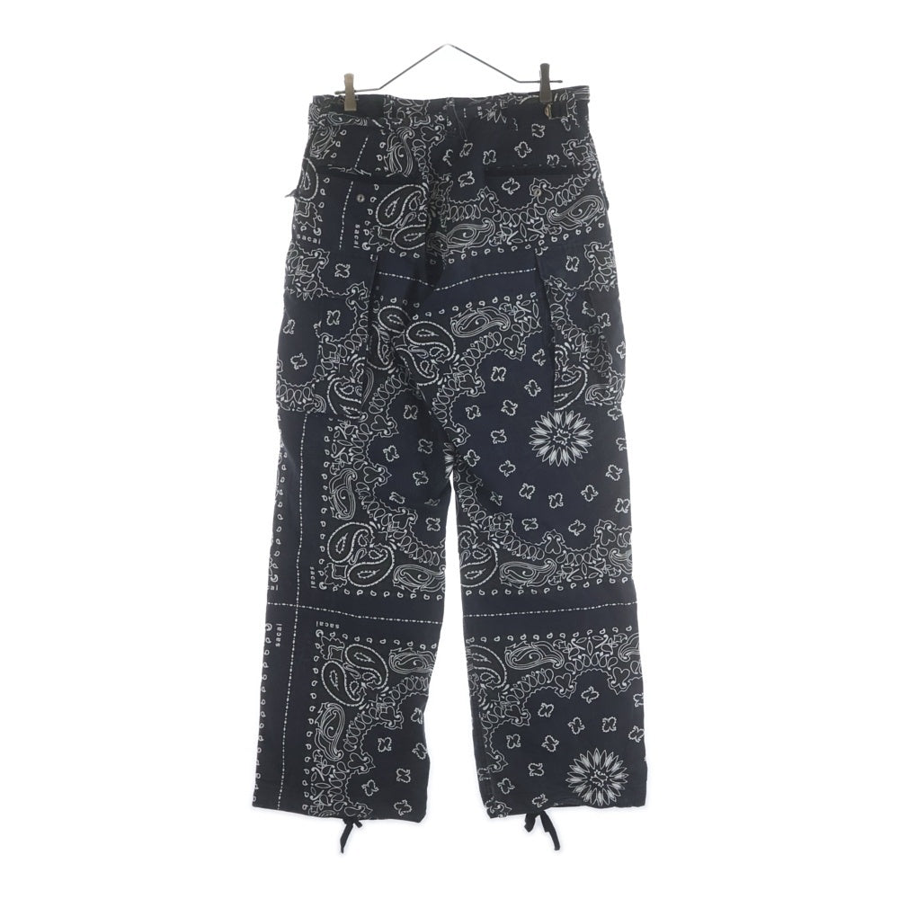 Sacai(サカイ) 23SS Bandana Print Pants バンダナ プリント パンツ ブラック 23-03155M