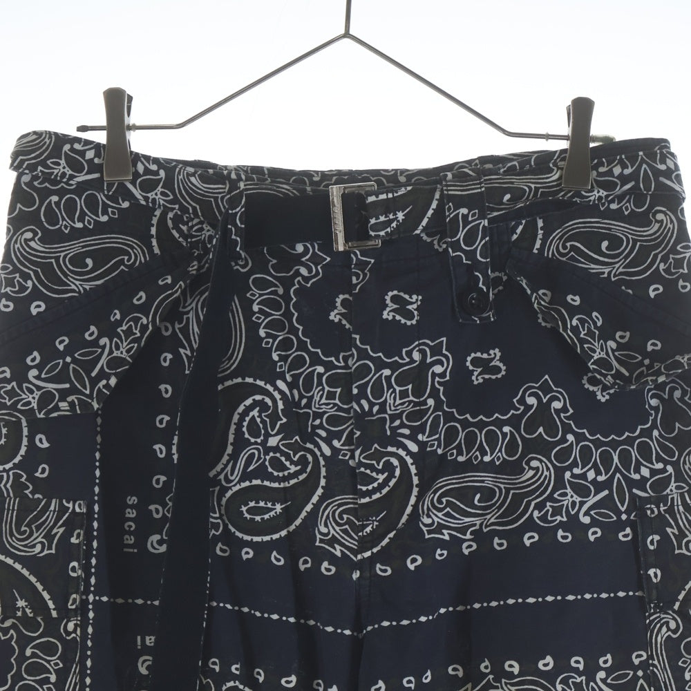 Sacai(サカイ) 23SS Bandana Print Pants バンダナ プリント パンツ ブラック 23-03155M