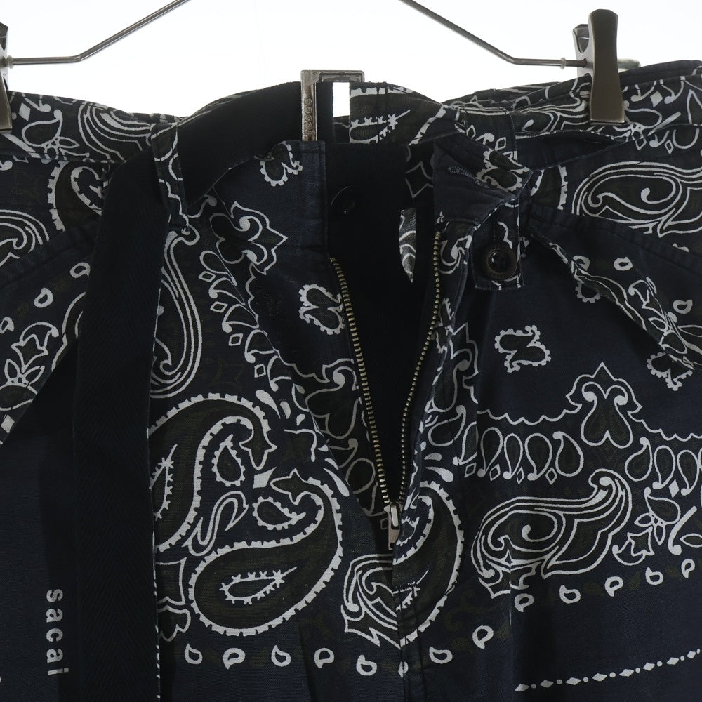 Sacai(サカイ) 23SS Bandana Print Pants バンダナ プリント パンツ ブラック 23-03155M