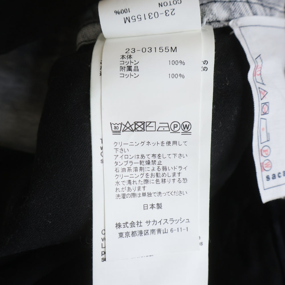 Sacai(サカイ) 23SS Bandana Print Pants バンダナ プリント パンツ ブラック 23-03155M