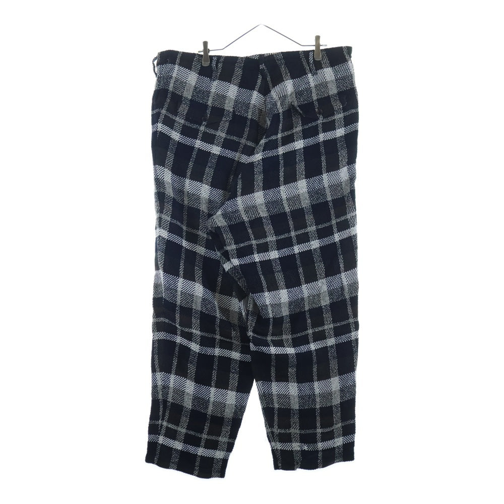 Yohji Yamamoto POUR HOMME(ヨウジヤマモト プールオム) 22AW COTTON PAPER CHECK TWEED PLAID SIDE STRING PANTS コットンペーパーチェックツイード サイドストリングパンツ HE-P42-044