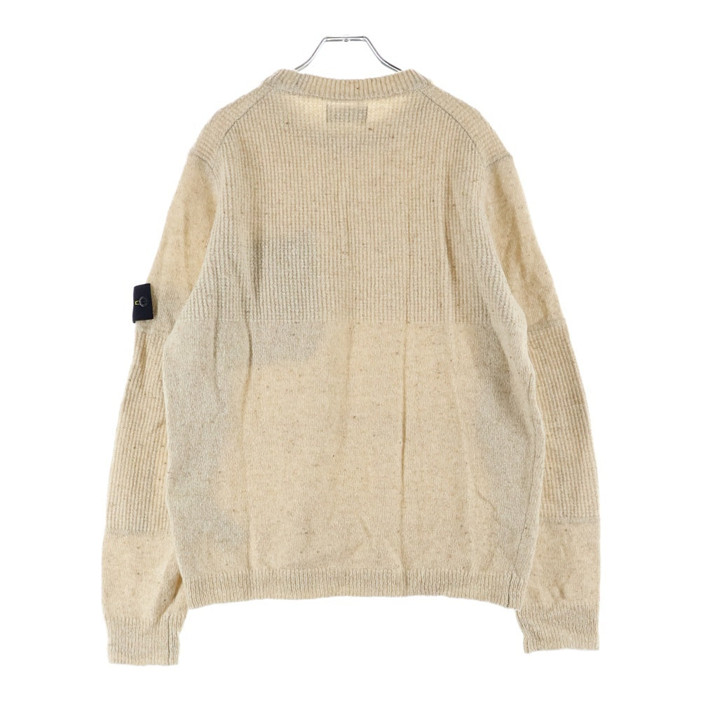 STONE ISLAND(ストーンアイランド) Speckled knit sweater スペックルニット セーター ホワイト 8115562B1