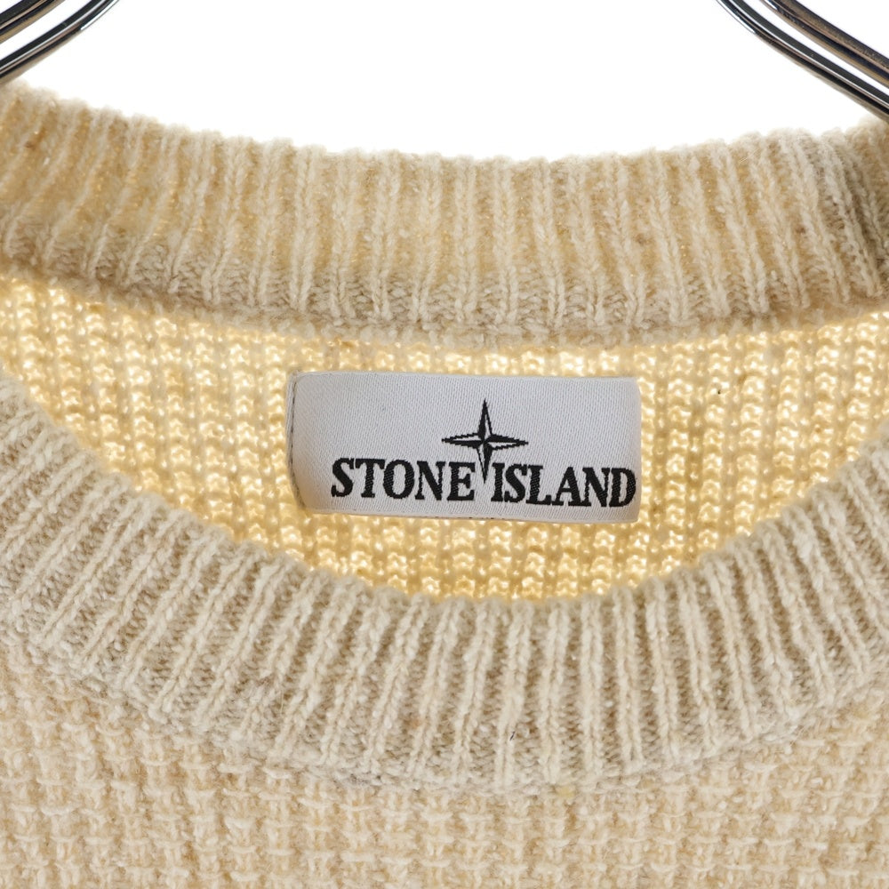 STONE ISLAND(ストーンアイランド) Speckled knit sweater スペックルニット セーター ホワイト 8115562B1