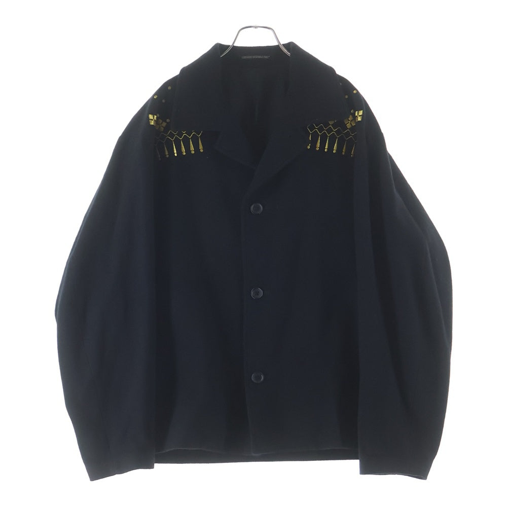 Yohji Yamamoto POUR HOMME(ヨウジヤマモト プールオム) 92AW ヴィンテージ 金刺繍 ウールジャケット アウター ブラック HE-J61-537