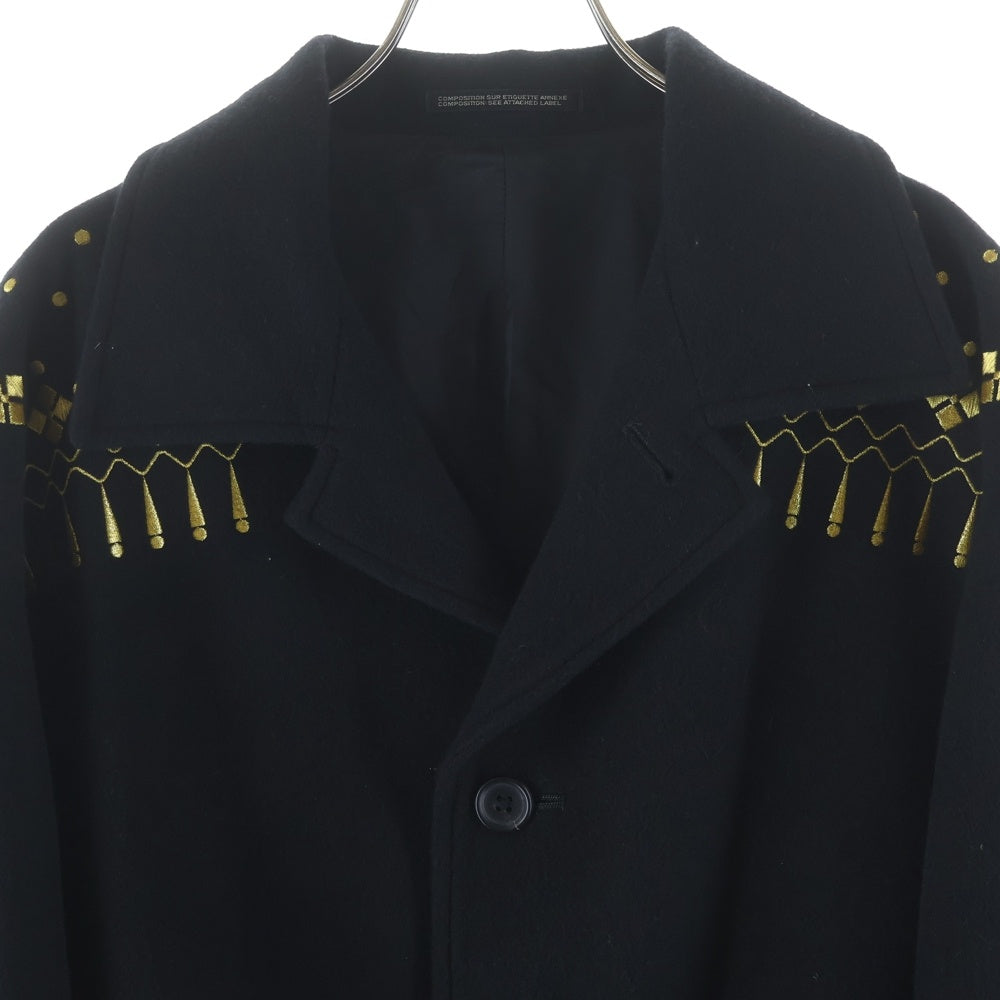Yohji Yamamoto POUR HOMME(ヨウジヤマモト プールオム) 92AW ヴィンテージ 金刺繍 ウールジャケット アウター ブラック HE-J61-537