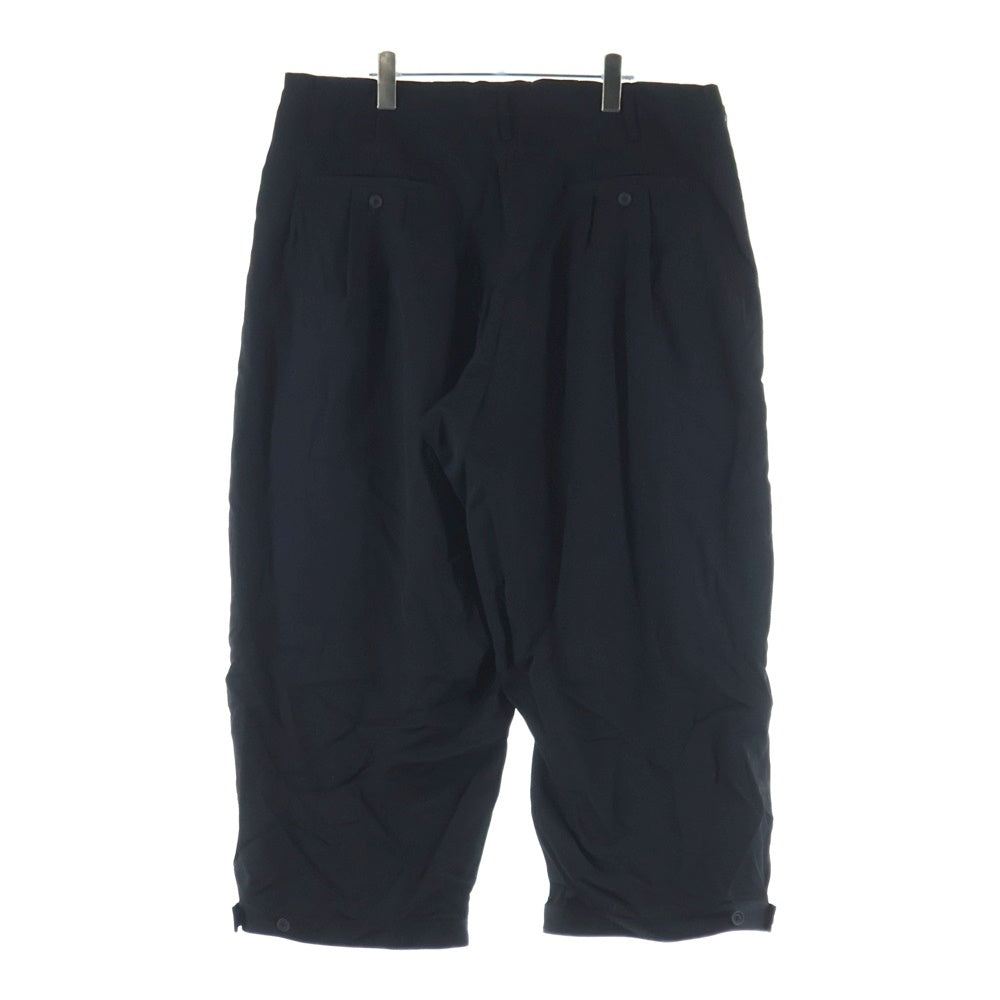 Yohji Yamamoto POUR HOMME(ヨウジヤマモト プールオム) 20AW ウールギャバワイドパンツ スラックスパンツ ブラック HN-P21-100