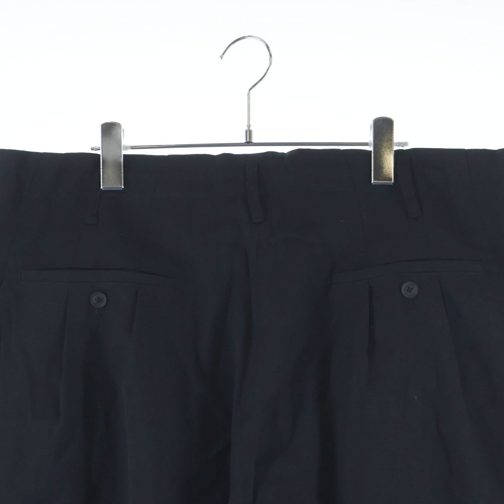 Yohji Yamamoto POUR HOMME(ヨウジヤマモト プールオム) 20AW ウールギャバワイドパンツ スラックスパンツ ブラック HN-P21-100