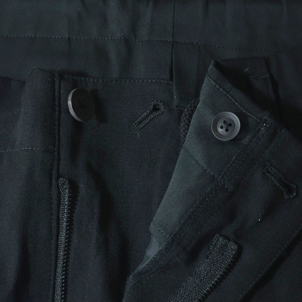 Yohji Yamamoto POUR HOMME(ヨウジヤマモト プールオム) 20AW ウールギャバワイドパンツ スラックスパンツ ブラック HN-P21-100