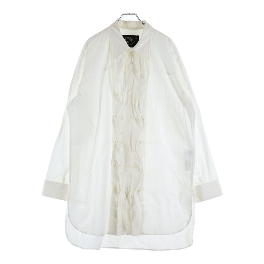 Yohji Yamamoto POUR HOMME(ヨウジヤマモト プールオム) 22AW Frill Shirt フリル長袖シャツ ホワイト HE-B90-095