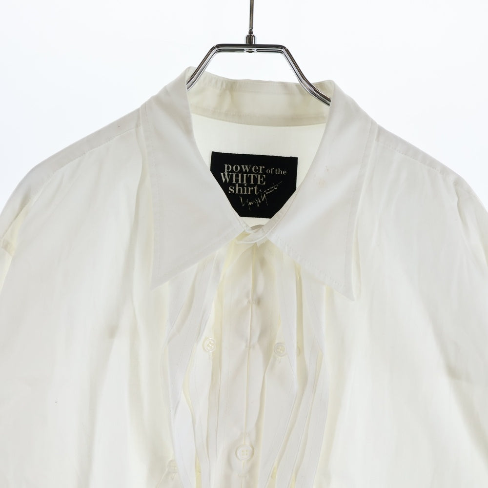 Yohji Yamamoto POUR HOMME(ヨウジヤマモト プールオム) 22AW Frill Shirt フリル長袖シャツ ホワイト HE-B90-095