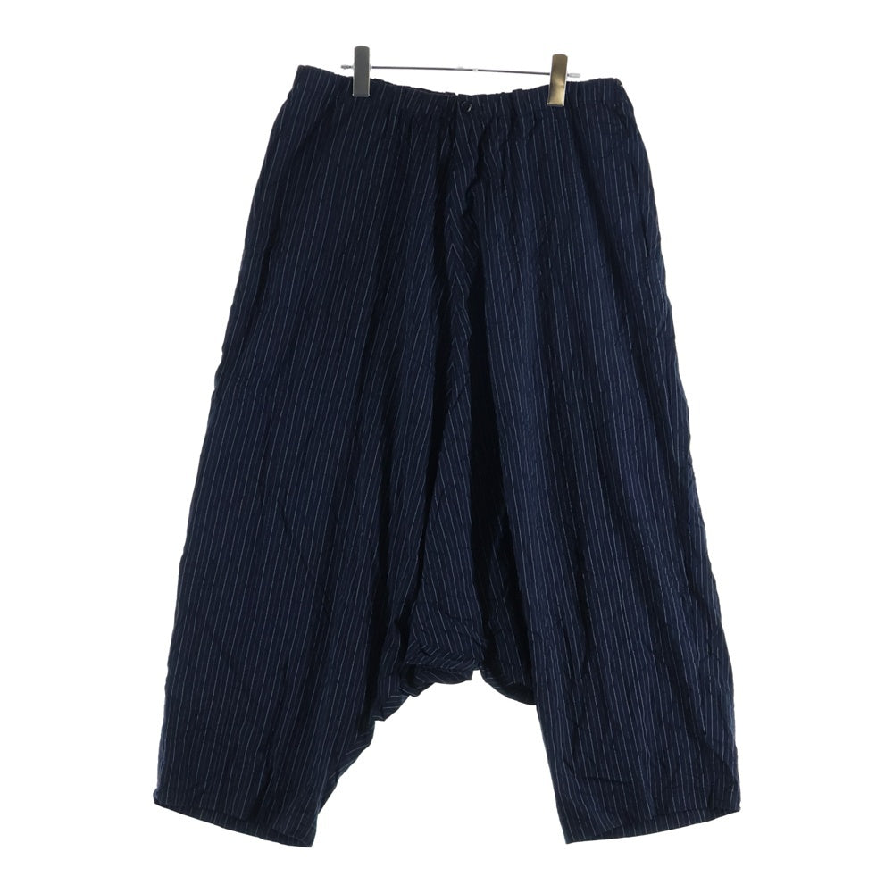 Yohji Yamamoto POUR HOMME(ヨウジヤマモト プールオム) ストライプ サルエルパンツ HO-P78-902 ネイビー