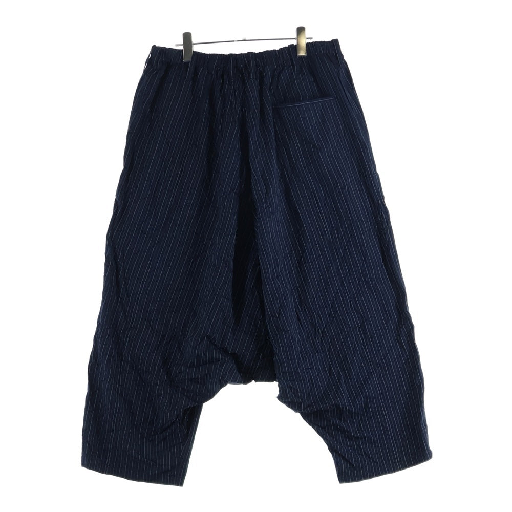 Yohji Yamamoto POUR HOMME(ヨウジヤマモト プールオム) ストライプ サルエルパンツ HO-P78-902 ネイビー
