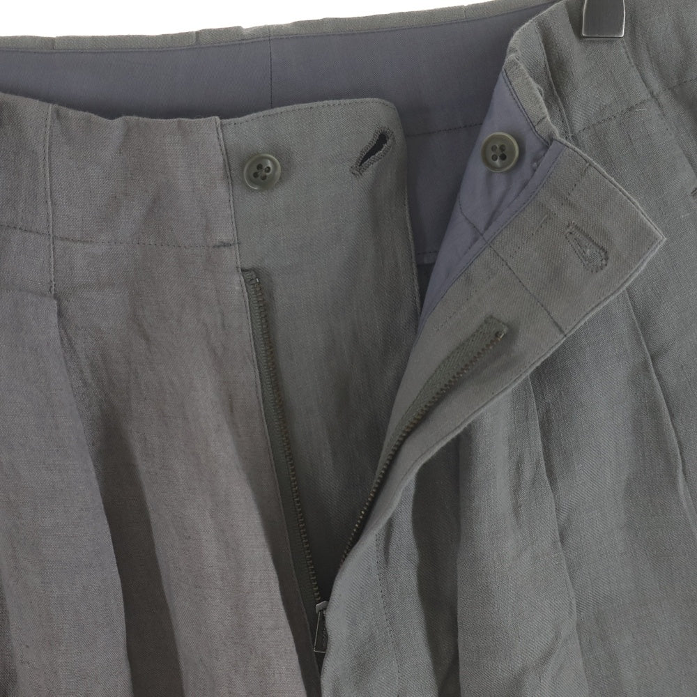 Yohji Yamamoto POUR HOMME(ヨウジヤマモト プールオム) UNBALANCED PT TUCK PANTS タックパンツ グレー HD-P69-811