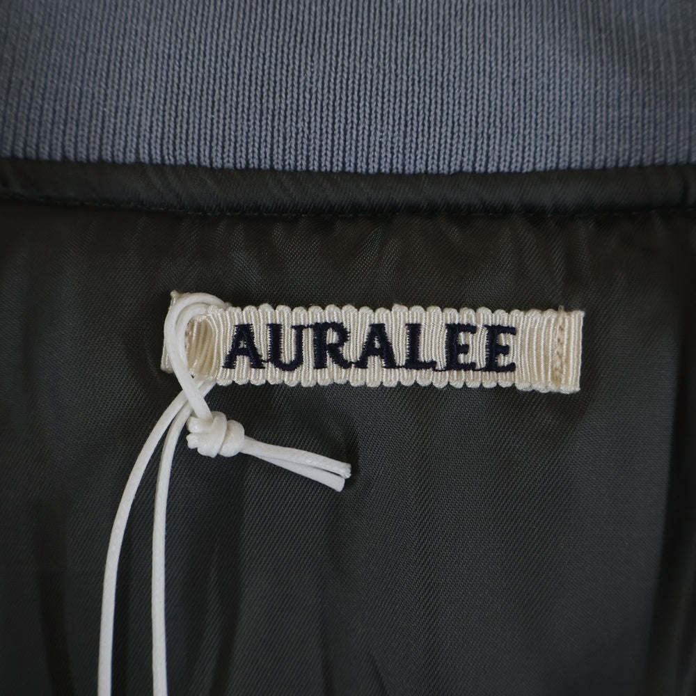 AURALEE(オーラリー) HIGH DENSITY SILK TWILL FLIGHT BLOUSON シルクツイル フライトブルゾン ジャケット ブルー A26SB01AR