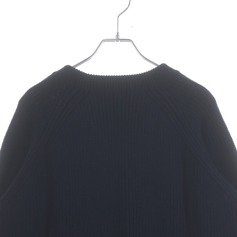 YOHJI YAMAMOTO REGULATION(ヨウジヤマモト レギュレーション) 丸首裾ラウンドセーター クルーネックニット ブラック HR-K51-189