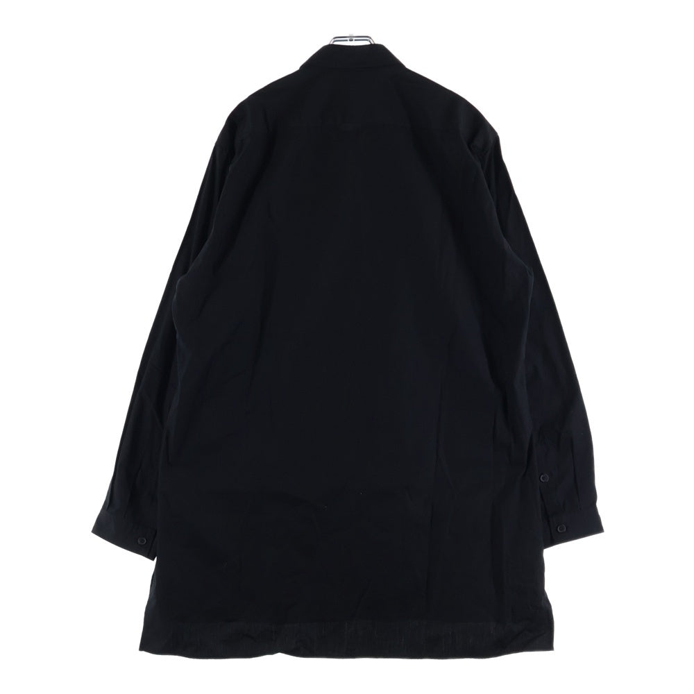 Yohji Yamamoto POUR HOMME(ヨウジヤマモト プールオム) タブ付きロングシャツ HN-B19-014 ブラック