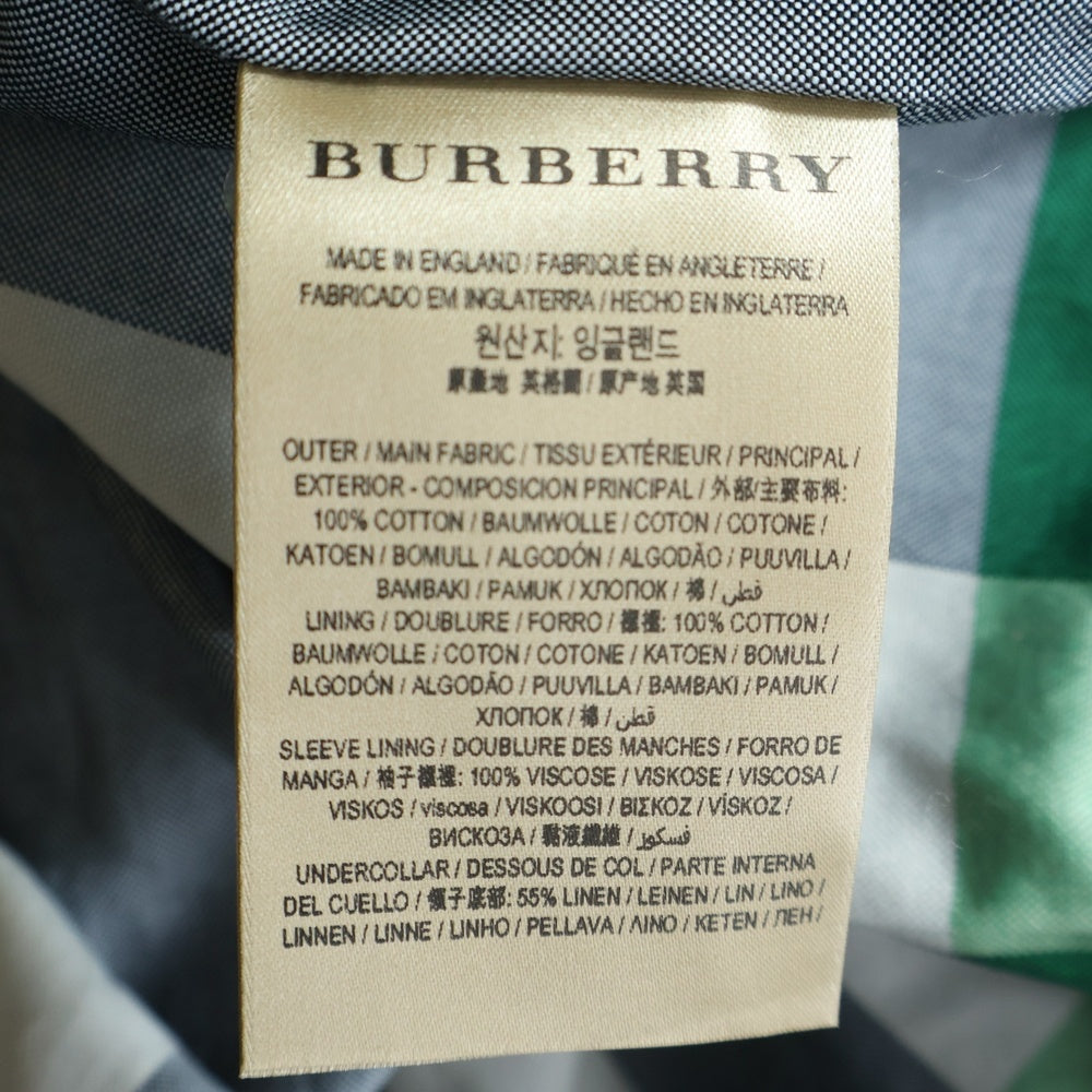 BURBERRY(バーバリー) 玉虫 トレンチコート ステンカラーコート グリーン