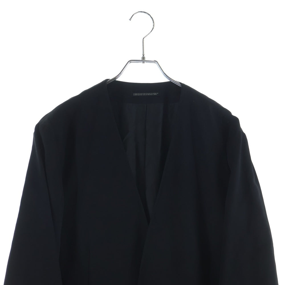 Yohji Yamamoto POUR HOMME(ヨウジヤマモト プールオム) 18AW No Collar Jacket ウール ノーカラージャケット コート ブラック HV-J19-100