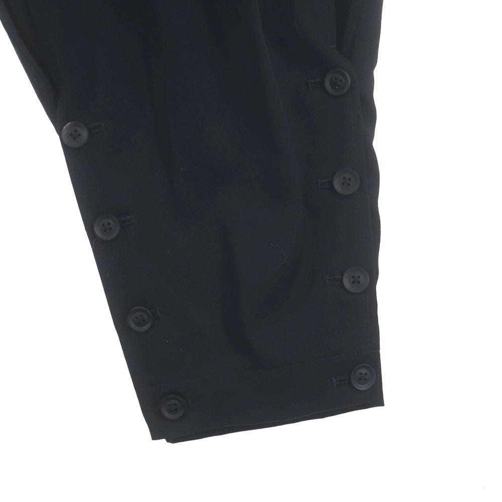 Yohji Yamamoto POUR HOMME(ヨウジヤマモト プールオム) 19AW 裾アジャスト ウールサルエルパンツ HC-P28-100 ブラック