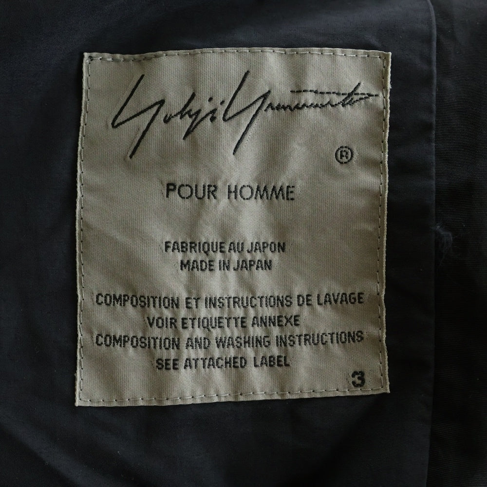 Yohji Yamamoto POUR HOMME(ヨウジヤマモト プールオム) M-綿入りシャツコート NYウェザー HR-B34-600