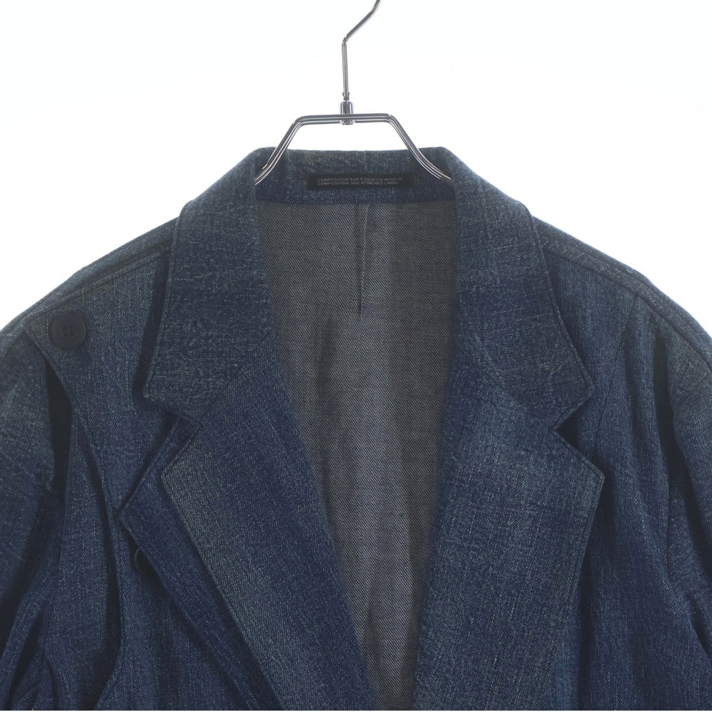 Yohji Yamamoto POUR HOMME(ヨウジヤマモト プールオム) 21SS DENIM BELT JACKET デニムジャケット シングルジャケット インディゴ HD-J22-005
