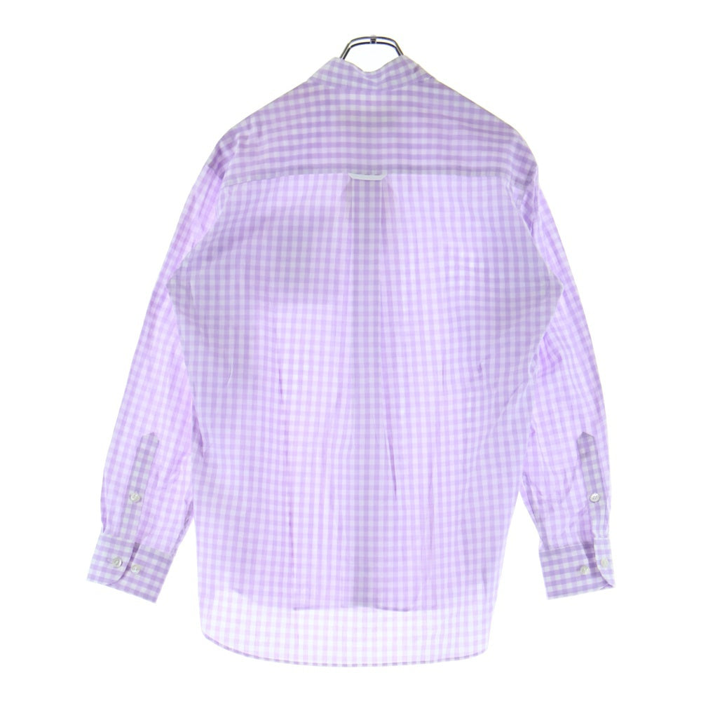 TSTS(ティーエスティーエス) TSTS GINGHAM SHIRT ロゴギンガムチェックシャツ パープル 25AMM0203