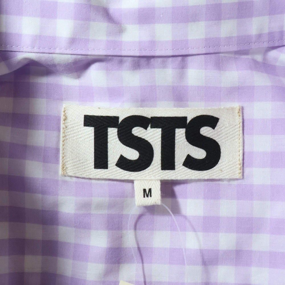 TSTS(ティーエスティーエス) TSTS GINGHAM SHIRT ロゴギンガムチェックシャツ パープル 25AMM0203