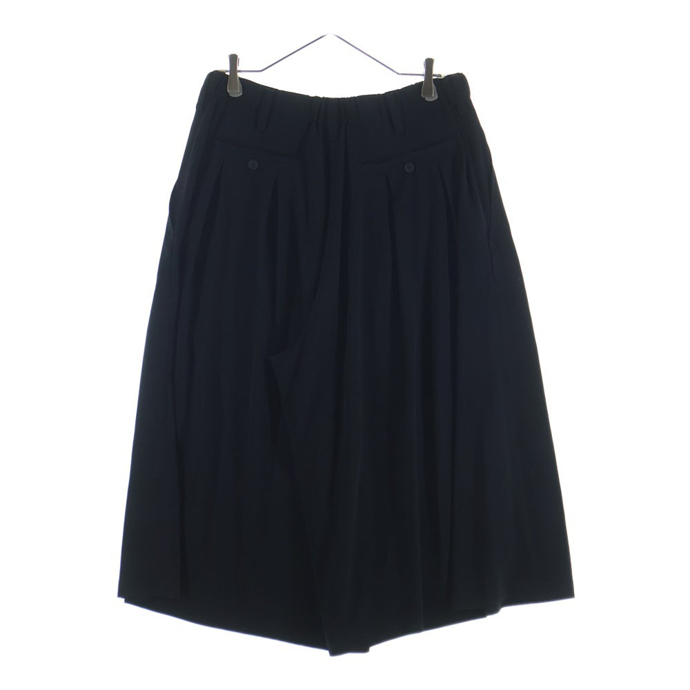 Yohji Yamamoto POUR HOMME(ヨウジヤマモト プールオム) タキシード ワイドタックハーフパンツ ワイドショートパンツ ブラック HN-P59-500