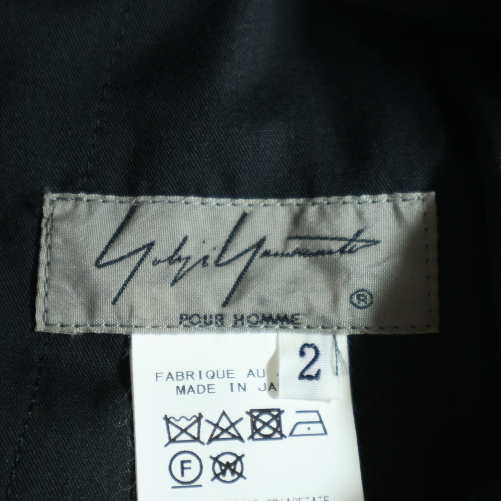Yohji Yamamoto POUR HOMME(ヨウジヤマモト プールオム) タキシード ワイドタックハーフパンツ ワイドショートパンツ ブラック HN-P59-500