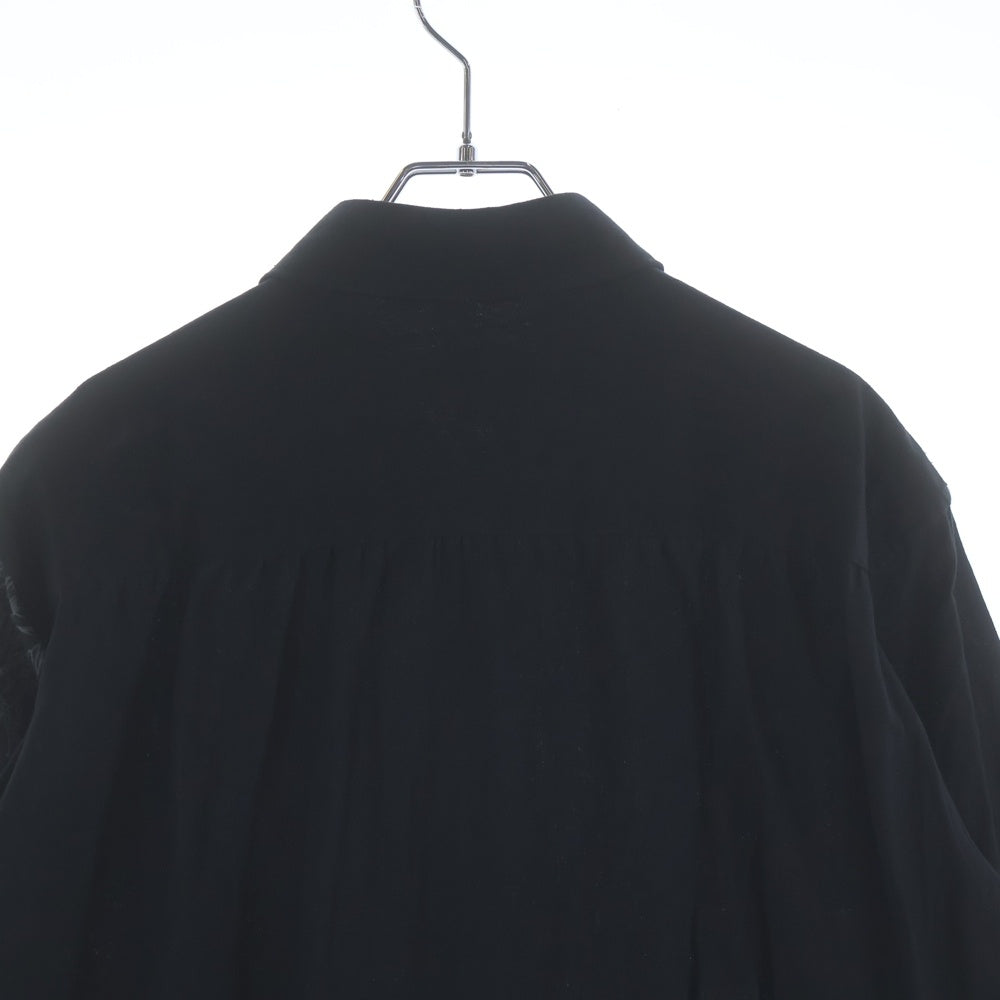 Yohji Yamamoto POUR HOMME(ヨウジヤマモト プールオム) BUJAY YY INDIA PRINT BLOUSE プリント長袖シャツ HE-B28-531 ブラック