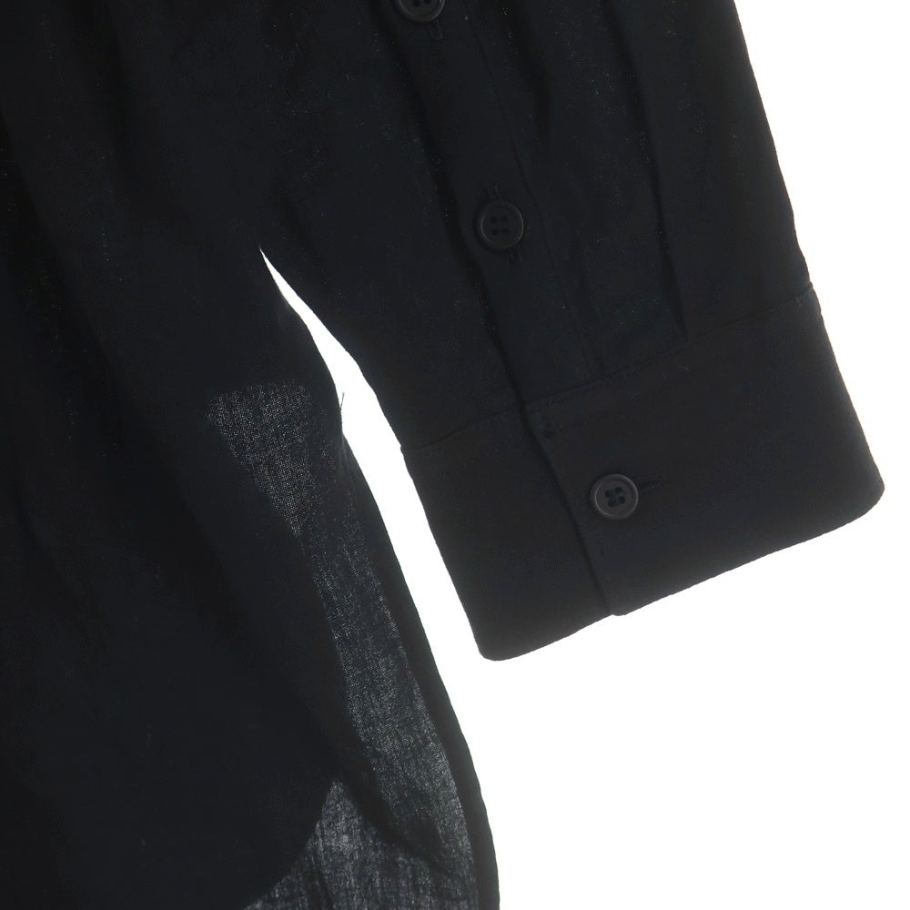 Yohji Yamamoto POUR HOMME(ヨウジヤマモト プールオム) BUJAY YY INDIA PRINT BLOUSE プリント長袖シャツ HE-B28-531 ブラック