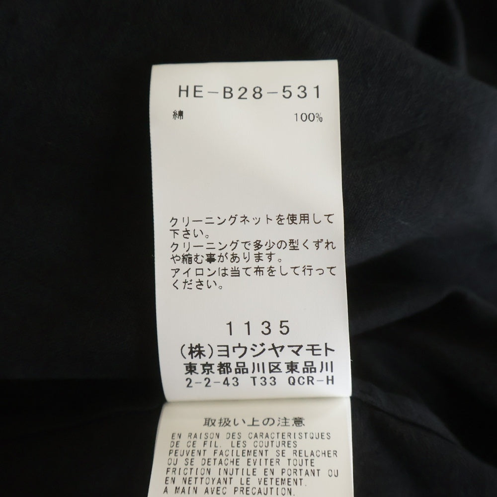 Yohji Yamamoto POUR HOMME(ヨウジヤマモト プールオム) BUJAY YY INDIA PRINT BLOUSE プリント長袖シャツ HE-B28-531 ブラック