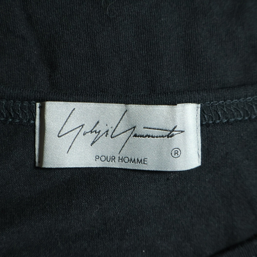 Yohji Yamamoto POUR HOMME(ヨウジヤマモト プールオム) 13SS CORMA PLAIN STITCH ZIP FASTENER TEE プレーンステッチファスナー付き半袖Tシャツ ブラック HX-T18-080