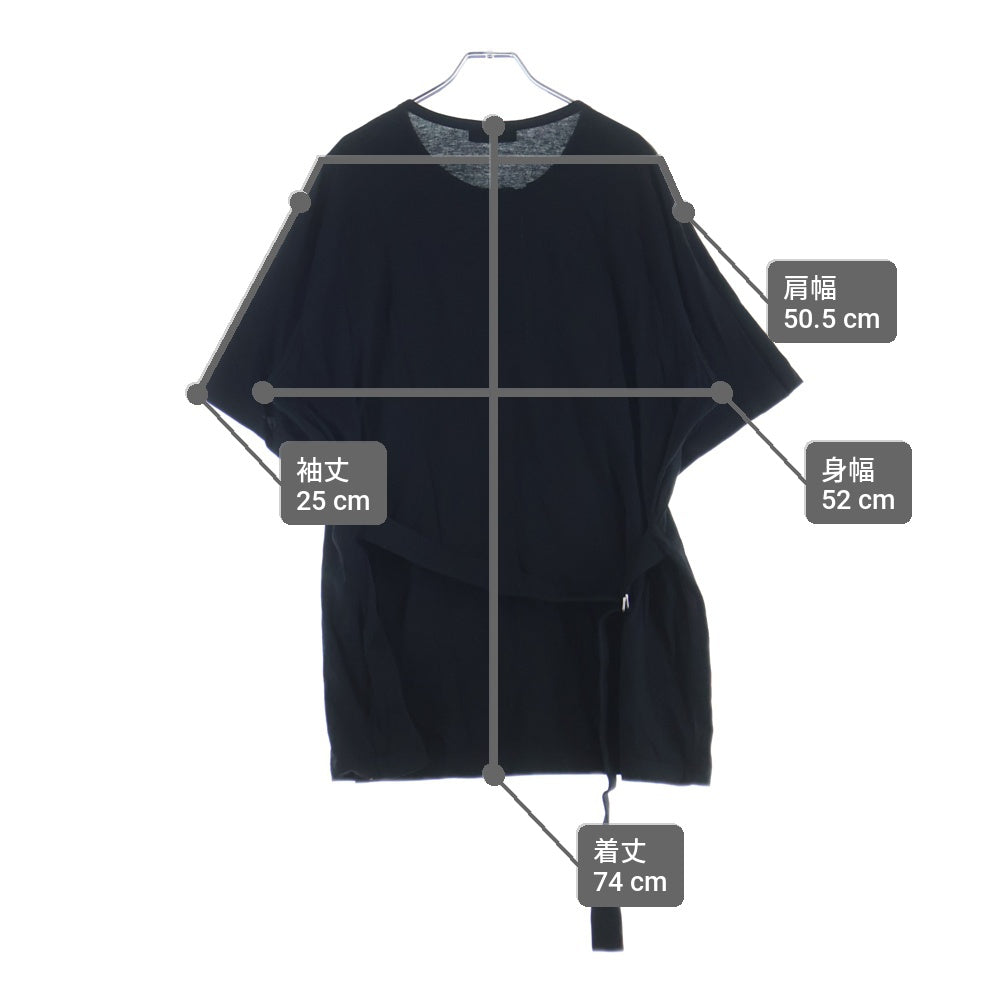 Yohji Yamamoto POUR HOMME(ヨウジヤマモト プールオム) 13SS CORMA PLAIN STITCH ZIP FASTENER TEE プレーンステッチファスナー付き半袖Tシャツ ブラック HX-T18-080