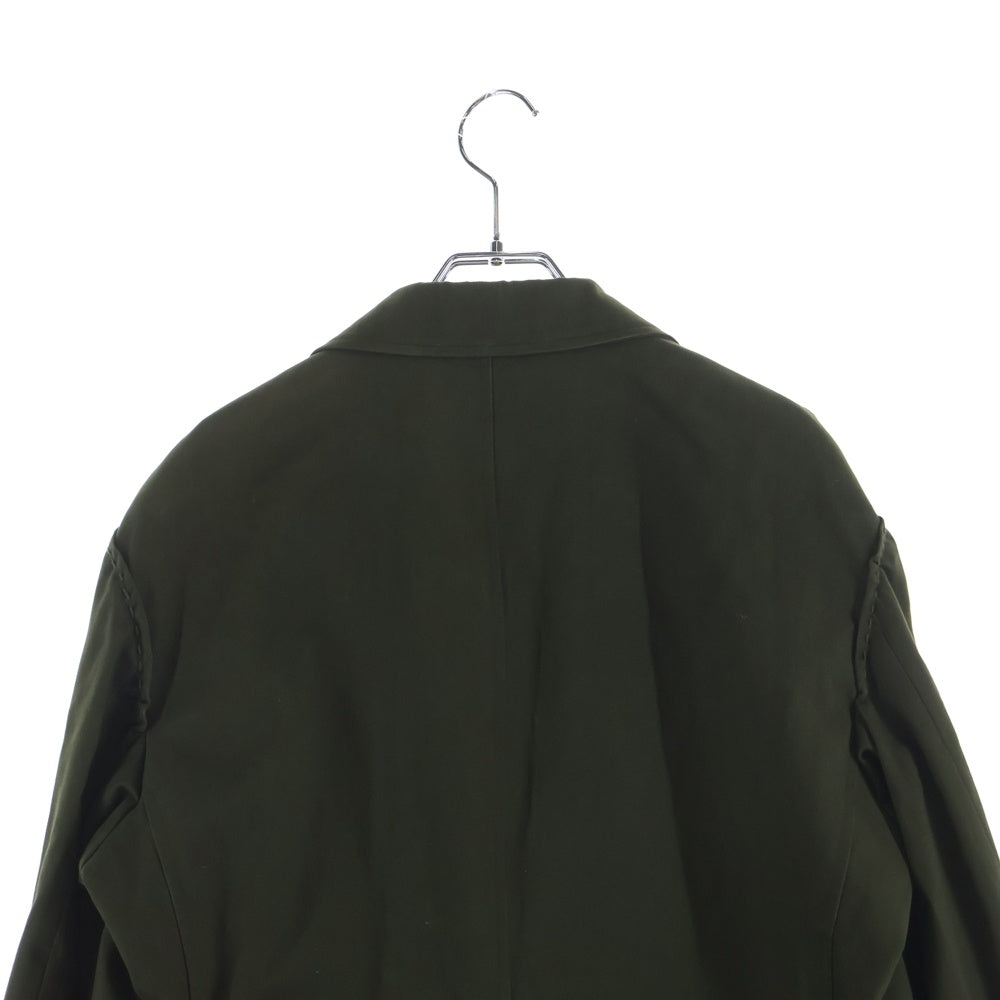 Yohji Yamamoto POUR HOMME(ヨウジヤマモト プールオム) 袖ステッチテーラードジャケット シングルジャケット グリーン HK-J14-801