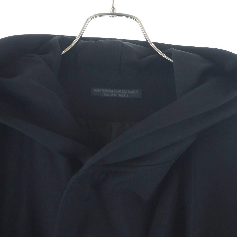 REGULATION Yohji Yamamoto MEN(レギュレーションヨウジヤマモトメン) 19AW ウールギャバフードコート ロングコート ブラック HC-C01-140