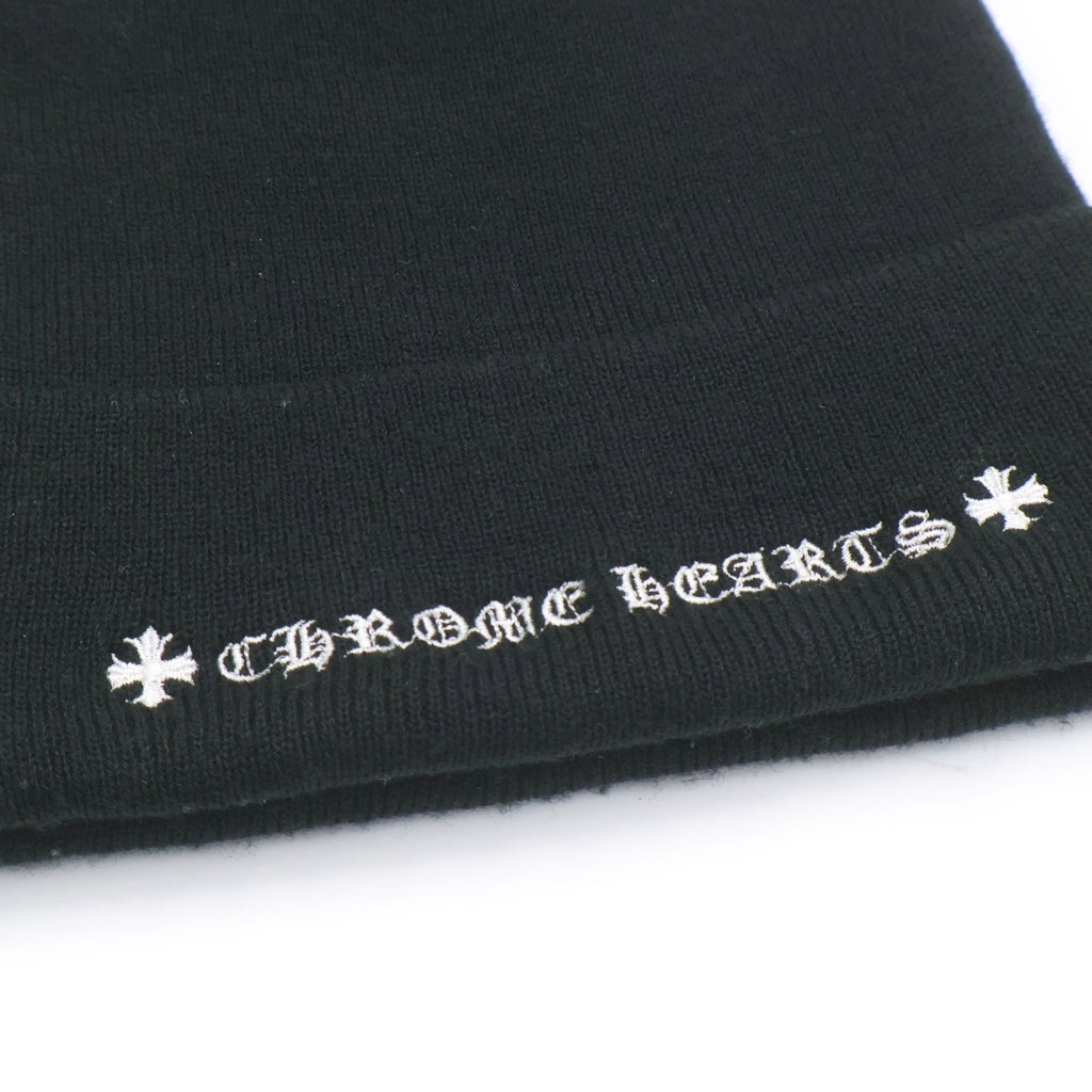 CHROME HEARTS(クロムハーツ) ×MATTY BOY PPO WOOL WATCH CAP マッティボーイ チョンパー刺繍ニットキャップ ビーニー ニット帽 ブラック