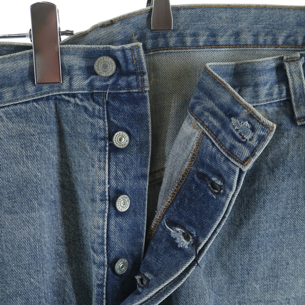 Levi's(リーバイス) 80s Vintage 3501-0117 ボタン裏刻印 524 ハチマル ブランクタグ 収縮率10% 赤耳 デニム パンツ インディゴ