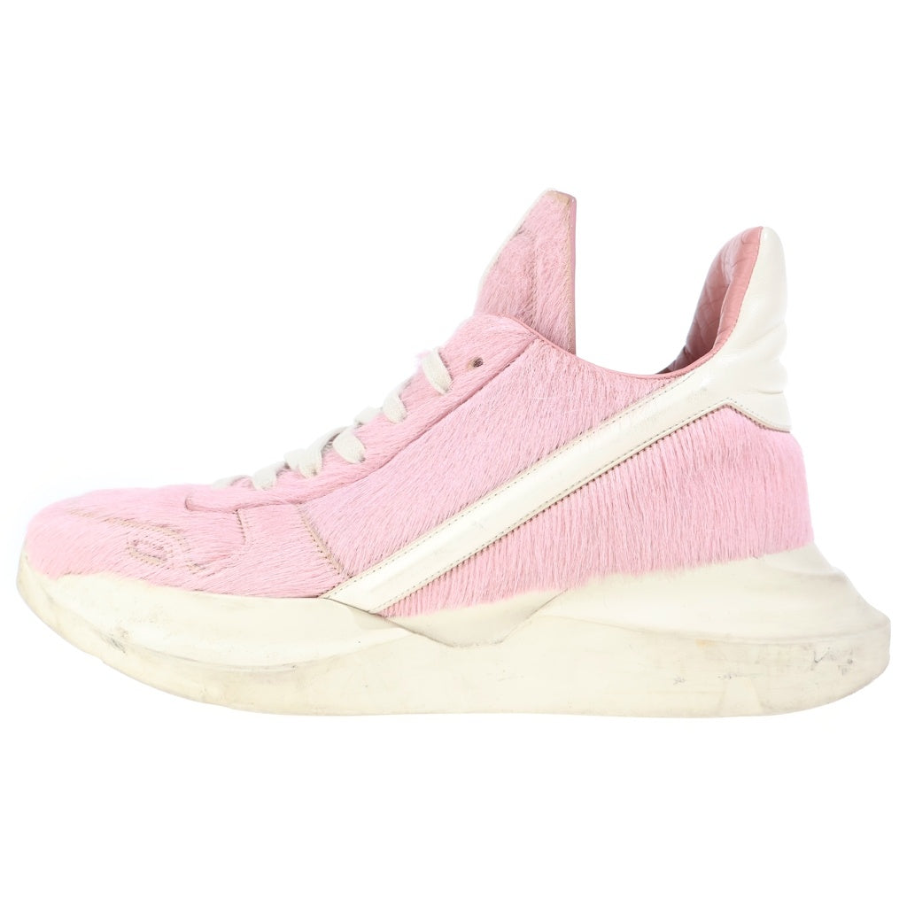 Rick Owens(リックオウエンス) GETH RUNNERS ハラコゲスランナー ローカットシューズ スニーカー ピンク 02B2803