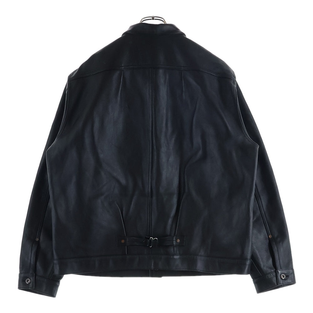 SCHOTT(ショット) SHEEP LEATHER 1st TRACKER JACKET シープレザー トラッカージャケット ブラック 782-3950128