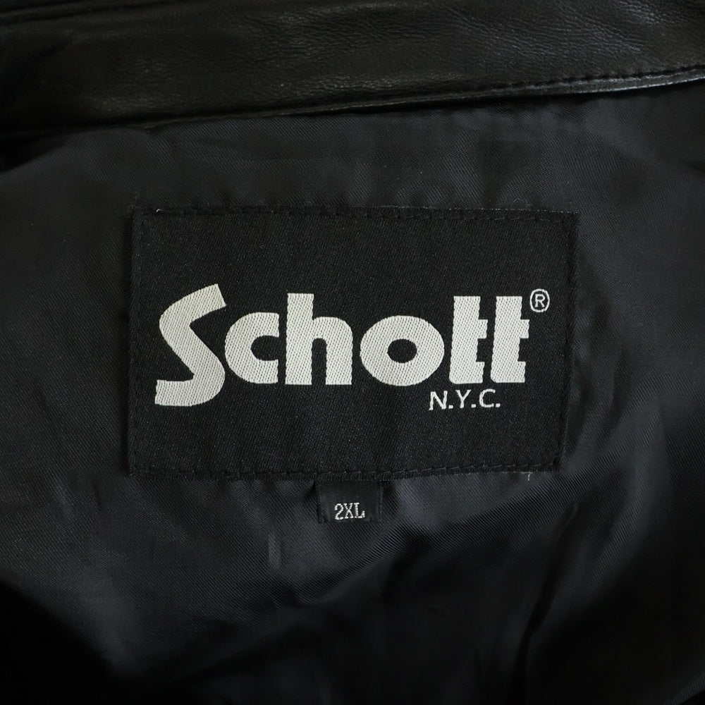 SCHOTT(ショット) ラムレザーCPOジャケット ブラック 3121025