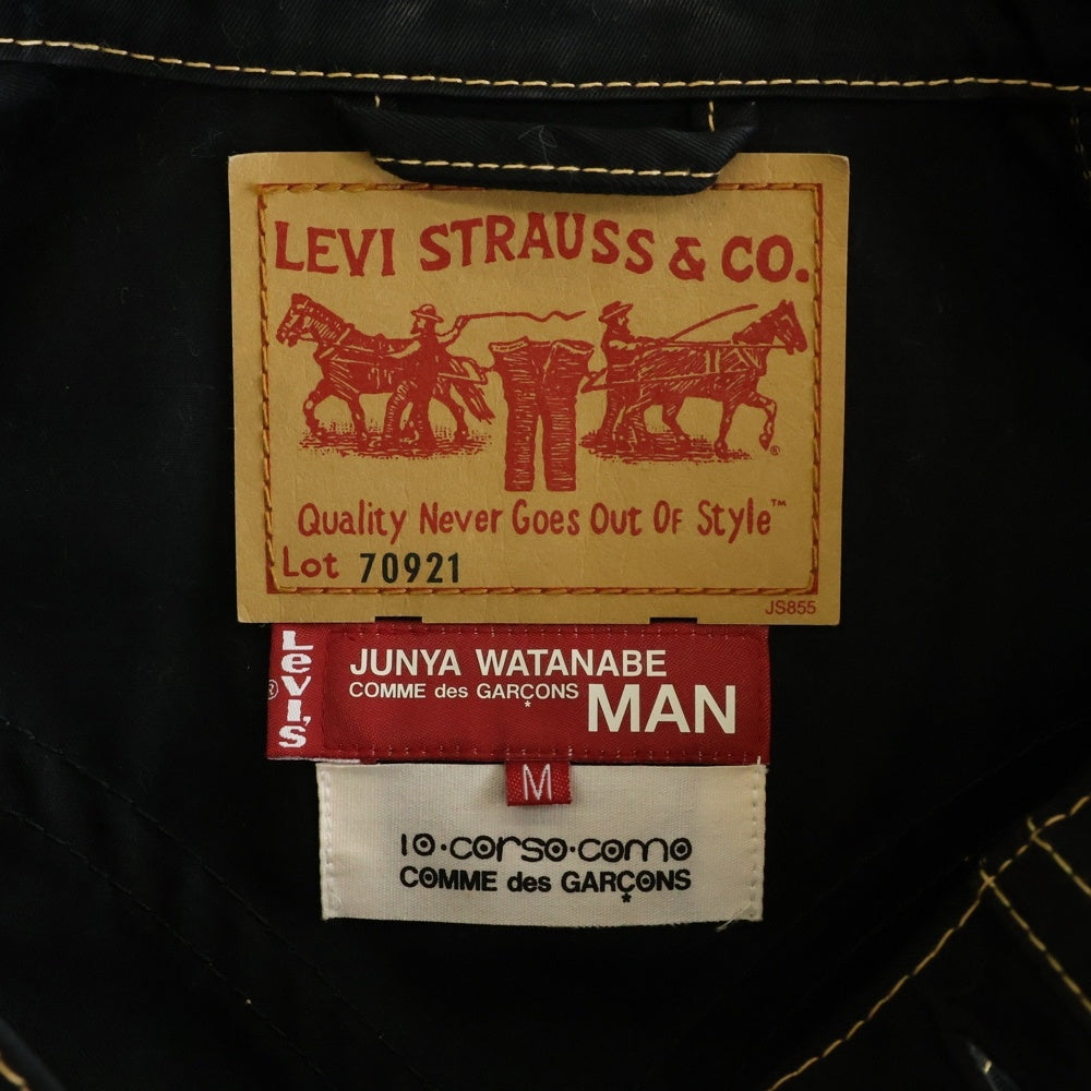 Levi's(リーバイス) ×JUNYA WATANABE COMME des GARCONS MAN ジュンヤワタナベ コムデギャルソンマン トラッカージャケット ステッチデニムジャケット ブラック SIーJ501