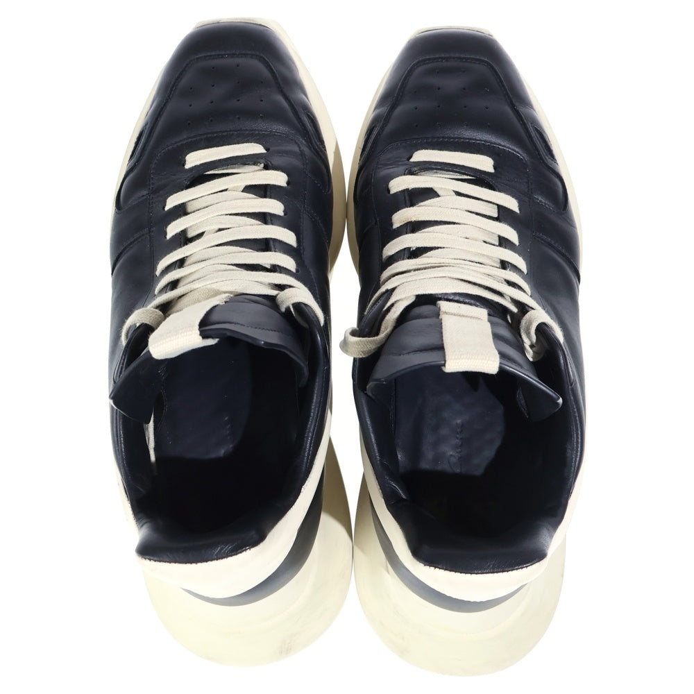 Rick Owens(リックオウエンス) GETH RUNNERS ゲスランナー ローカットレザースニーカー 43 ブラック/ホワイト 02B2814