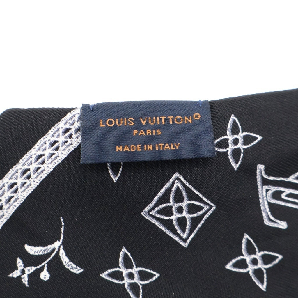 LOUIS VUITTON(ルイヴィトン) バンドーBB モノグラム ロマンス シルクスカーフ ブラック レディース