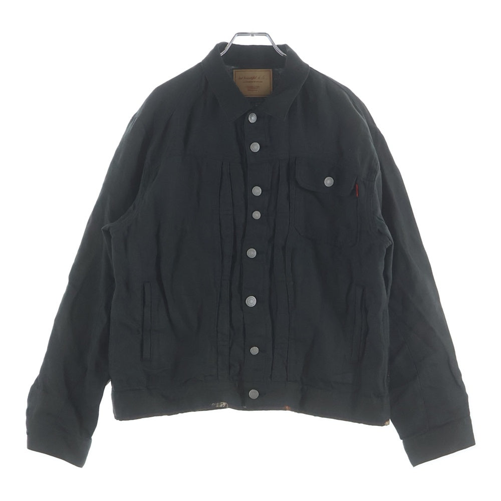 UNDERCOVER(アンダーカバー) 26SS but beautiful BUT 復刻 ユーズド加工デニムジャケット 歪みジャケット カーキ/グレー UC1F4204-2