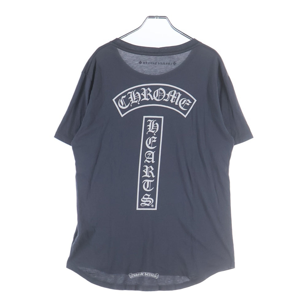 CHROME HEARTS(クロムハーツ) フロント ホースシュープリント クルーネック半袖カットソーTシャツ グレー